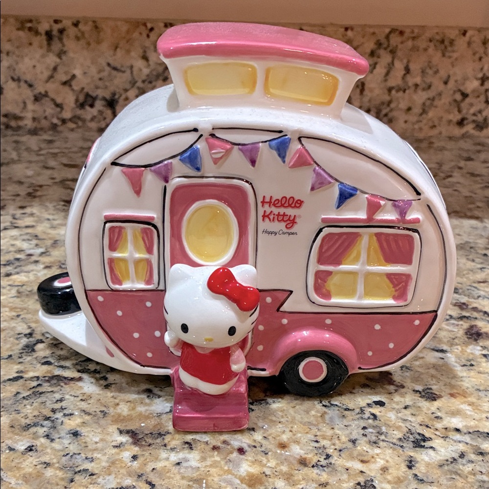 Ceramic Hello Kitty Van Statue